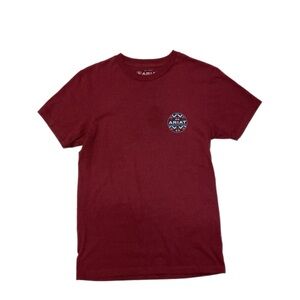 Ariat Western Cross Side Logo Maroon T-Shirt